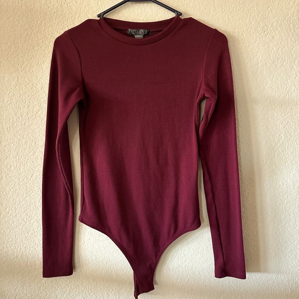 Maroon Stretchy Bodysuit